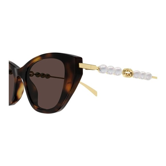 NWT Gucci GG1968S-003 Havana Gold 50mm Sunglasses